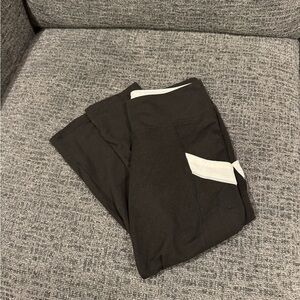Black Leggings with White Accents